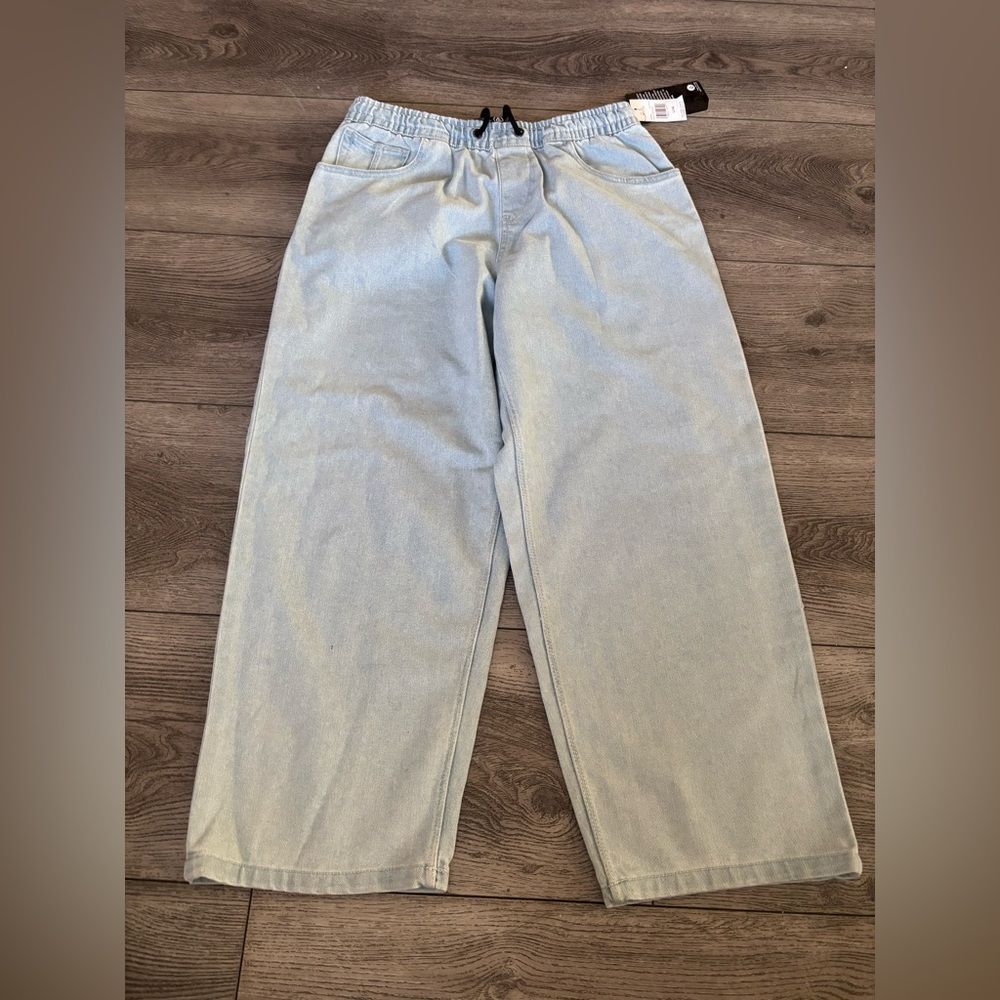 Volcom boys  Light Blue Wide-Leg Cotton Pants